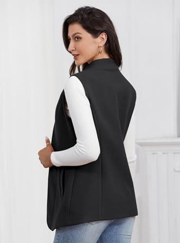 Sleeveless Wool Vest for Women - Fall/Winter Outerwear