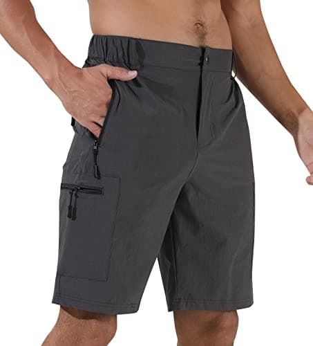 Suwangi Men's Quick-Dry Hiking Cargo Shorts with Multipocket — Dark Gray