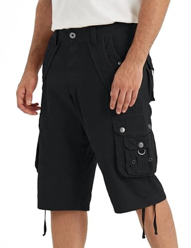 Rejork Mens Cargo Shorts with 8 Pockets Outdoor Casual Hiking