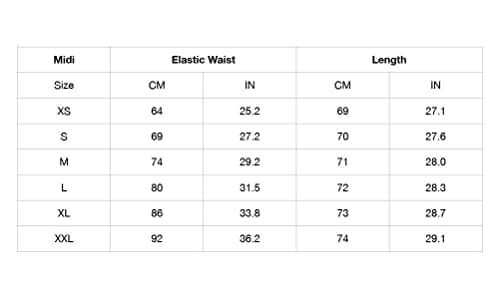 Women's High Waist Wool A-line Midi Skirt
