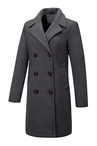 Bellivera Women's Wool Blend Winter Trench Coat