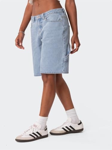 Alyweatry Y2K Loose Denim Bermuda Shorts for Women