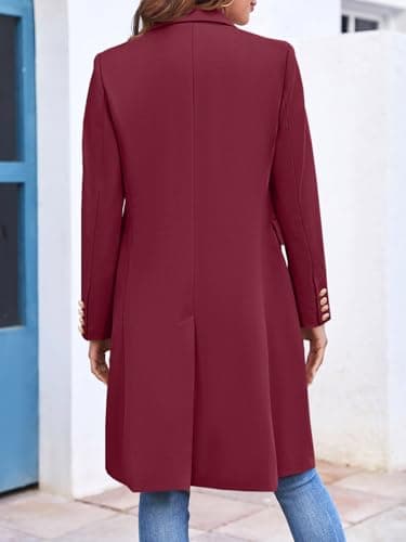 BZB Women's Elegant Wool Blend Pea Coat Jacket