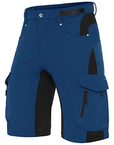 XKTTAC Men's Outdoor Quick Dry Stretchy Shorts with 6 Pockets — Indigo