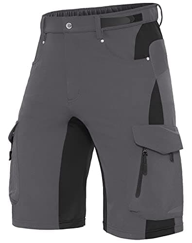 XKTTAC Men's Outdoor Quick Dry Stretchy Shorts with 6 Pockets — Smoky Gray