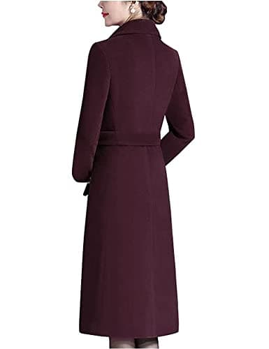 Vintage Double Breasted Long Wool Coats for Women