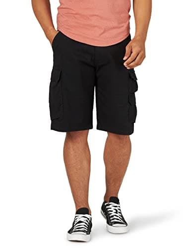 Wrangler Authentics Men's Stretch Twill Cargo Shorts — Black Twill