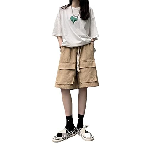 Frog Women's Casual Cargo Shorts with Pockets — Khaki