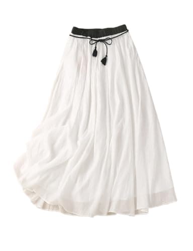 Lightweight Linen Skirts for Women Summer Vintage Style