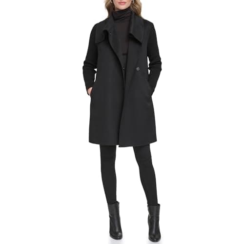 Kenneth Cole Women's Wool Blend Military Overcoat