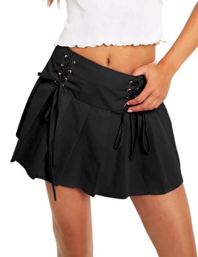 Gothic A-Line Mini Skirt for Women — Black