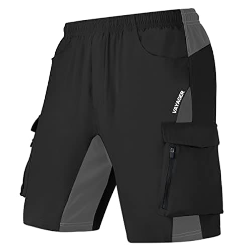 VAYAGER Men's Lightweight Casual Hiking Cargo Shorts Multi Pocket Outdoor Travel Shorts