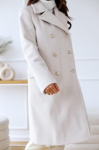ChouTayou Women's Winter Double Breasted Wool Pea Coat