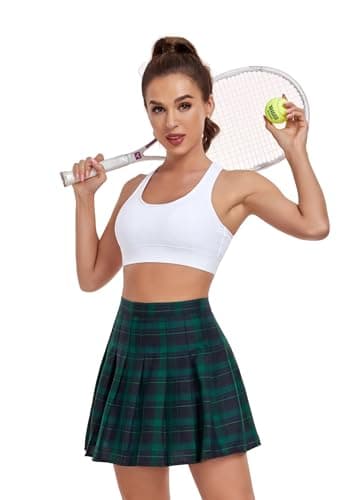 Tivifox Women's High-Waisted Pleated Skirt with Shorts Mini Skorts