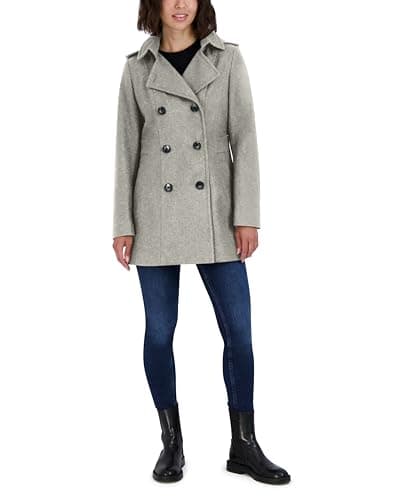 Nautica Women's Double Breasted Peacoat with Hood