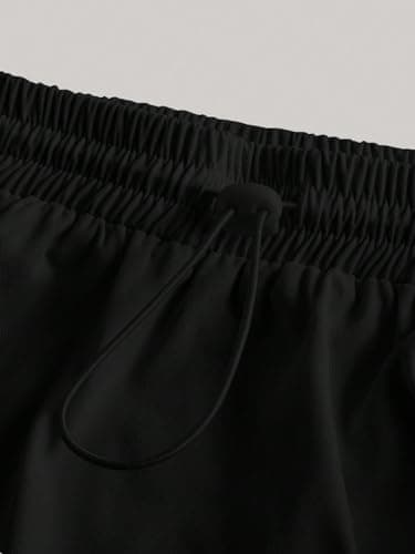 ELDINA Women's Black Mini Skirt Casual Style for Summer 2024