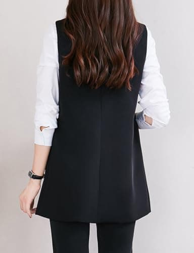 Fashion Sleeveless Blazer Vest Women's Suit Top