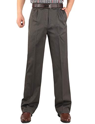 Men's Elastic Waist Denim Jeans for Casual Comfort — #2 Non-elastic Waist-dark Grey