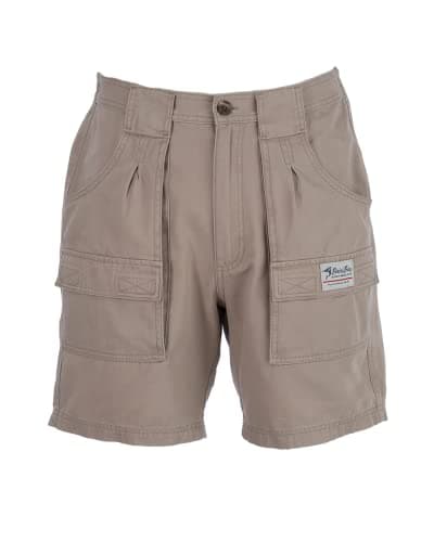 Men's Cotton Cargo Fishing Shorts — Khaki