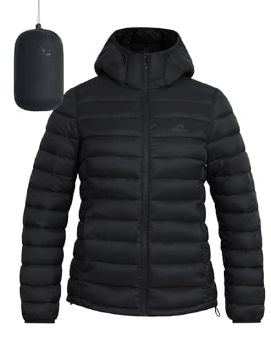 Women's Lightweight Water-Repellent Puffer Jacket with Hood for Pioneer Camp
