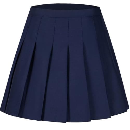 Laimi Women's Pleated Skorts Tennis & Golf Shorts — Navy Blue