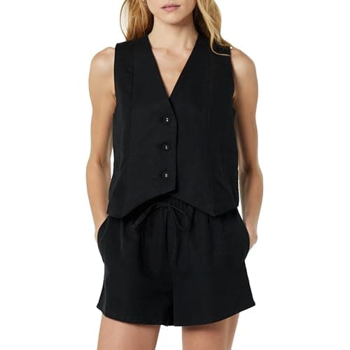 Women's ESMA Linen Vest from The Drop