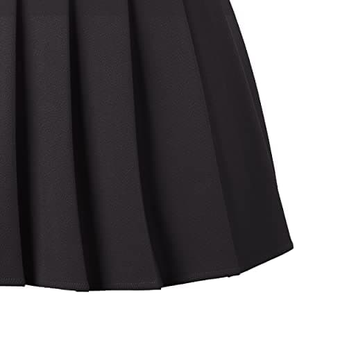Women's Pleated Mini Skater Skirt - High Waist School Girls Uniform