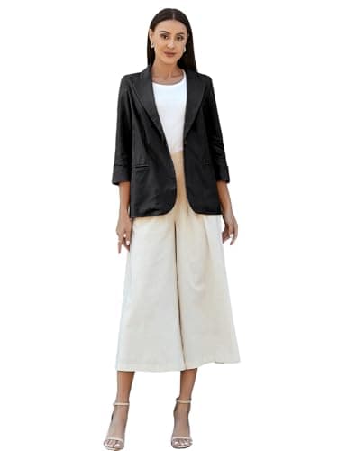 2024 Linen Blazer Women Lightweight Summer Jackets