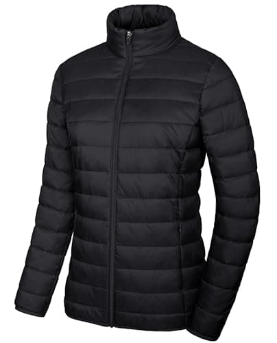 Women's Lightweight Quilted Puffer Jacket with 4 Pockets