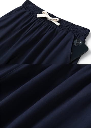 VTUAOL Men's Cargo Shorts with Elastic Waist and Multiple Pockets