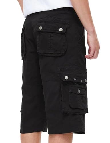 Best South Men's Comfortable Twill Cargo Shorts with Multiple Pockets