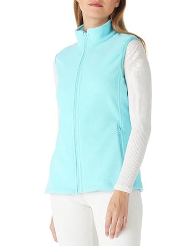 Outdoor Ventures Women's Polar Fleece_zip Vest with Pockets Warm Sleeveless Coat Vest — Ice Blue