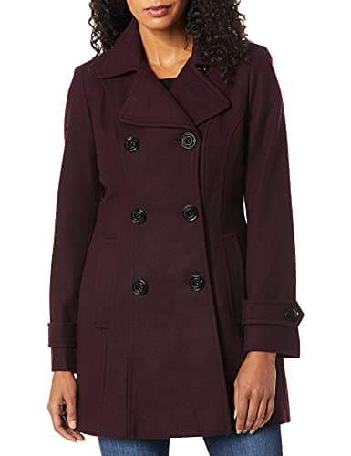 Anne Klein Women's Classic Double Breasted Wool Coat — Merlo