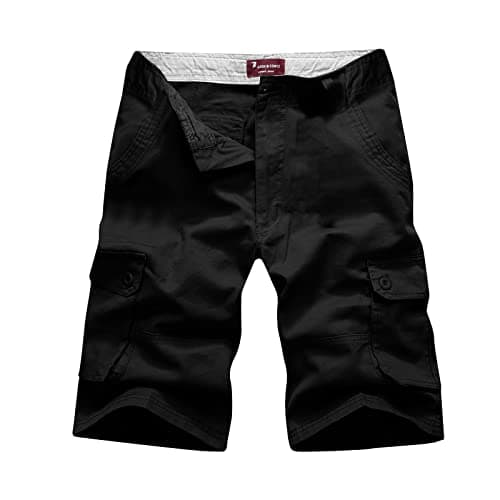 Mens Big and Tall Camouflage Cargo Shorts — 01#black