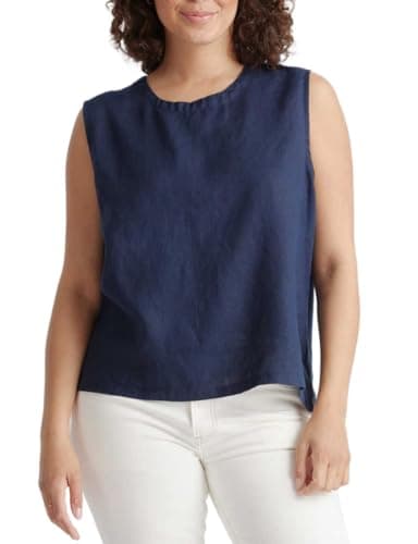 IDEALSANXUN Linen Tank Tops for Women - 2024 Summer Collection — Navy