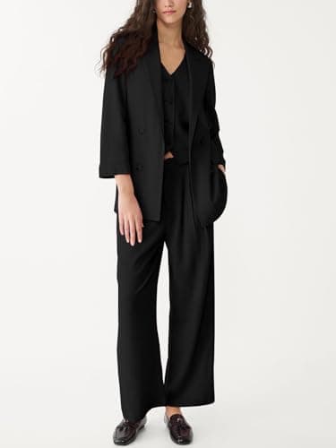 IDEALSANXUN Lightweight Oversized Linen Blazer Suit Jacket