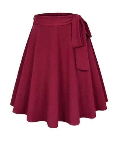 TIYOMI Women's Plus Size Stretchy Swing Corduroy Skater Skirt XL-5XL — #9_ F0185_ Pl _ Hon