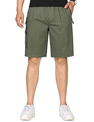 Men's Casual Cargo Shorts with Elastic Waist