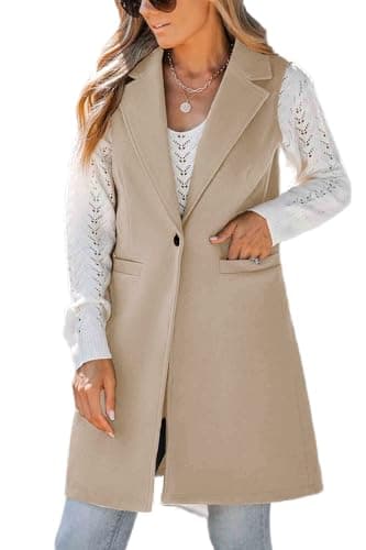 Sleeveless Wool Vest for Women: Fall/Winter Casual Outwear