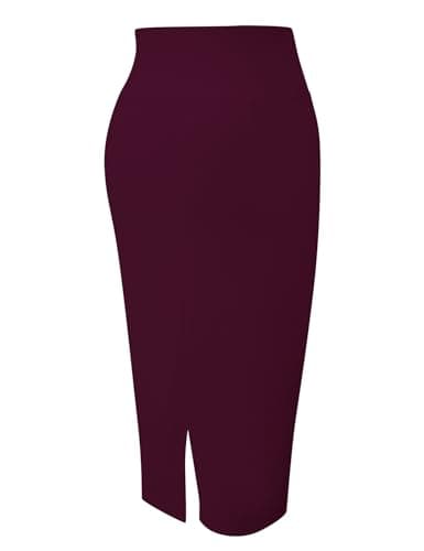 Women's High Waist Pencil Skirt for Business Casual