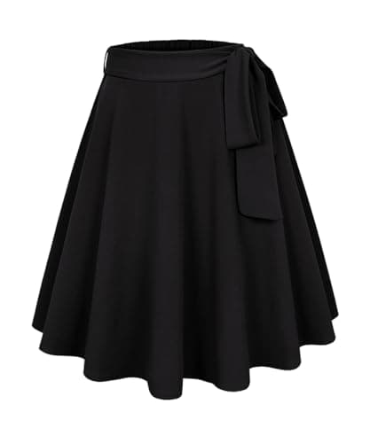 TIYOMI Women's Plus Size Stretchy Swing Corduroy Skater Skirt XL-5XL — #9_ F0185_ Pl _ Hei
