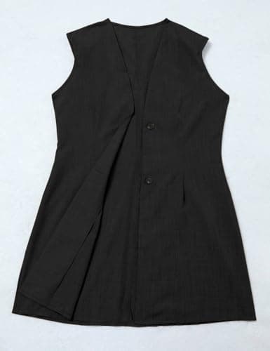 IDEALSANXUN Women's Sleeveless Linen Long Vest Cardigan Tops Spring Summer