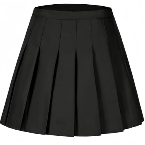 Laimi Women's Pleated Skorts Tennis & Golf Shorts — Black