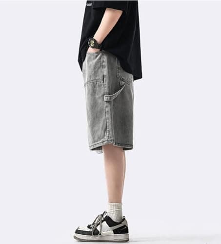 IDEWO Unisex Y2K Baggy Jorts Shorts for SummerVintage Jeans Shorts