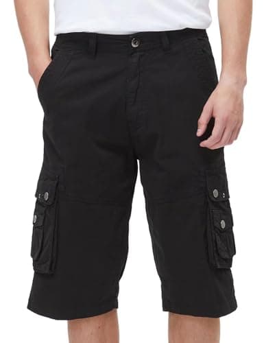 Best South Men's Comfortable Twill Cargo Shorts with Multiple Pockets
