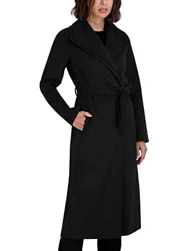 TAHARI Women's Wool Blend Double Face Winter Peacoat