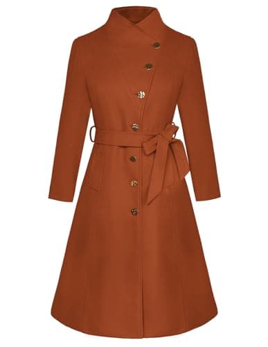 GRACE KARIN 2024 Fall Women's Midi Peacoat with Pockets