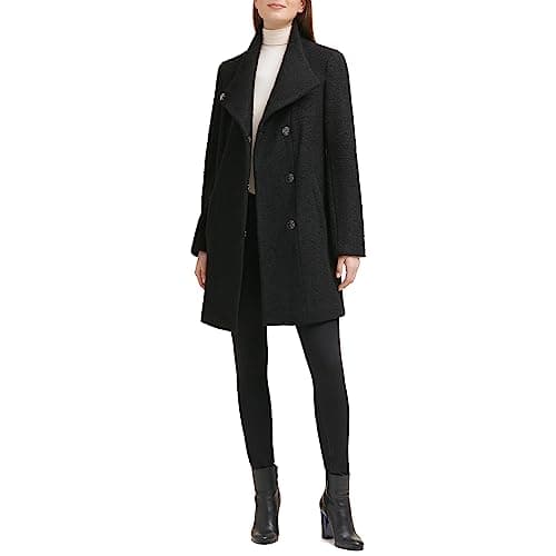 Kenneth Cole Women's Wool Boucle Coat — Black