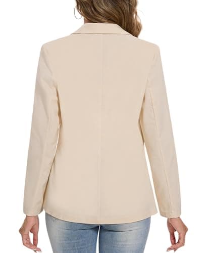 MINTLIMIT Women's Linen-Cotton Blazer Jacket with Pockets