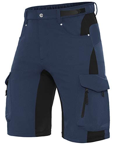 XKTTAC Men's Outdoor Quick Dry Stretchy Shorts with 6 Pockets — Navy
